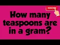 How many teaspoons are in a gram