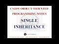 SINGLE INHERITANCE IN JAVA NOTES CS3391 OBJECT ORIENTED PROGRAMMING NOTES 2021 REGULATION CSE