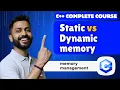 Lec-36 Static vs Dynamic Memory Allocation in C Memory Management