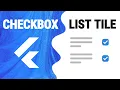 Flutter CheckboxListTile Widget