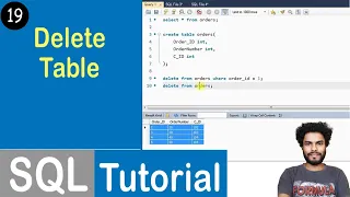 Delete Table Statement in SQL SQL Tutorial