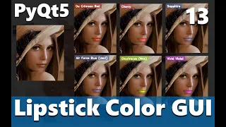 Python Beginners - Lipstick GUI using OpenCV