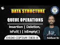 L-4 3 Queue Operations Insertion Deletion isFull and isEmpty DRDO Computer Science