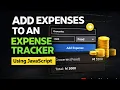 Expense Tracker App with HTML CSS JavaScript Part 1 - Project Setup UI Design