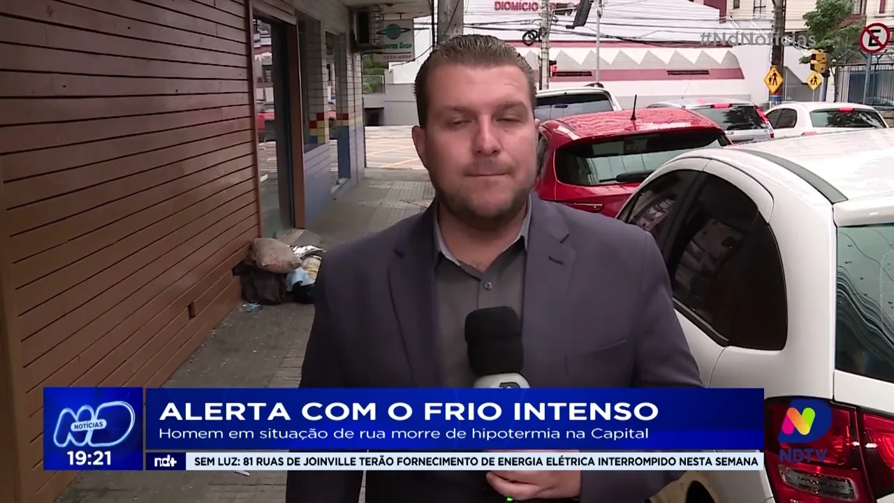 Homem em situação de rua morre de hipotermia em Florianópolis