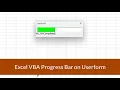 Excel VBA Progress Bar