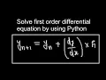 Solve DE by using Euler method in python