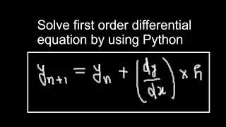 Solve DE by using Euler method in python