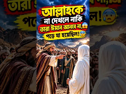 ৭০ জন হজরত মুসা (আঃ)-এর কাছে কী দাবি করেছিলেন.?😱 #islamicvideo #foryou