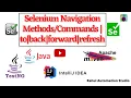 Selenium Navigation Commands Explained to back forward refresh WebDriver