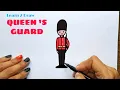 How to Draw QUEEN S GUARD - Easy Drawing s Using Simple Shapes