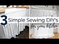 3 EASY SEWING DIY s FOR YOUR KITCHEN Collab with Farmhouse on Boone