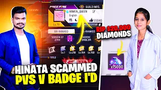 🔥 Hinata Pranked TAMILNADU TOP V BADGE ON PVS GAMING  🤣// HINATA // Free Fire India