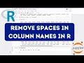 Remove Spaces from Column Names in R Using Jupyter Notebook R Tutorials