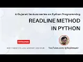 Python 024 Readline Method Gujarati Language