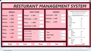 Restaurant Management System in Java Eclipse send Email and Get Source Code
