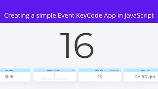 Create a JavaScript event keycode app - Find any keycode on your keyboard
