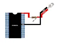 PIC16F877A LED blinking tutorial using MikroC for PIC software