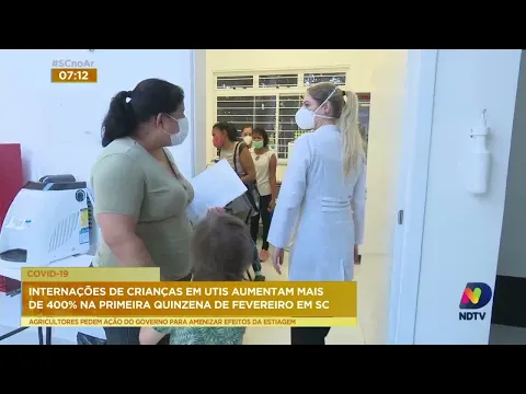 Internações de crianças em UTIs aumentam mais de 400% na primeira quinzena de fevereiro em SC