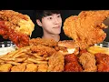 ASMR MUKBANG KFC FRIED CHICKEN CHICKEN BURGER JAMAICAN JERK CHICKEN BEST MUKBANG COMPILATION