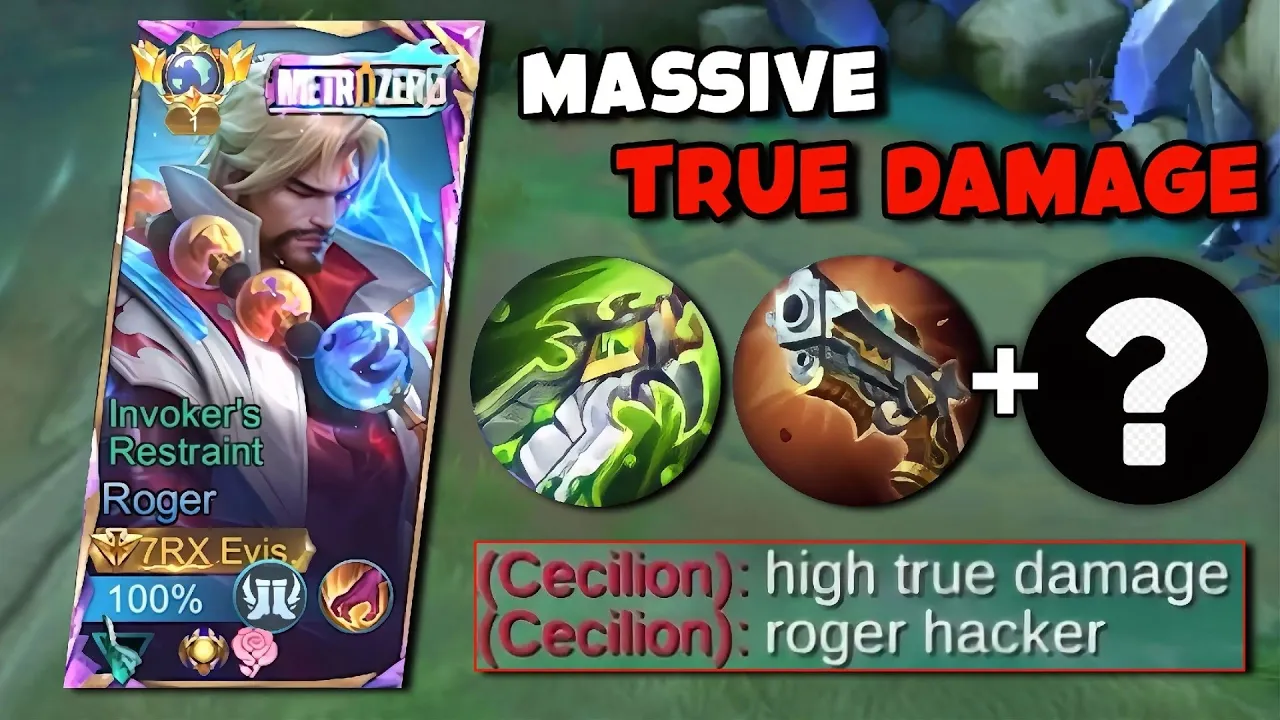 WHEN GLOBAL ROGER ABUSE TRUE DAMAGE BUILD AND EMBLEM 2025!! (must try) | MLBB