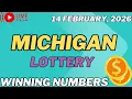 Michigan Midday Lottery Results For - 14 Feb 2026