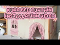 IKEA KURA Bed Curtain Installation