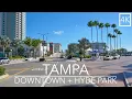 Downtown Tampa Hyde Park 4K Drive City Driving Tour Florida