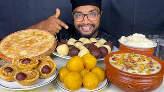 asmr eating gulab jamun rasgulla asmr eating sweets sweet mukbang 6 types of sweets asmr eating