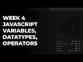 JavaScript Variables Data Types Operators