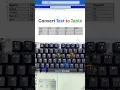 This Hidden Shortcut Converts Text to a Table Instantly - No One Uses It