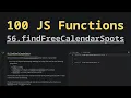 56 findFreeCalendarSpots Solving 100 JS Functions
