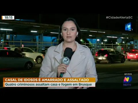 Em Brusque, quatro criminosos assaltam casa, amarram casal de idosos e fogem