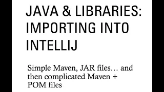 Java Libraries Importing into IntelliJ when Maven imports fail