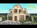 17k Floral Soft Bloxburg House Build 2 Story Exterior Tutorial
