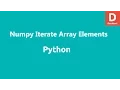 Python Numpy Iterate through array elements