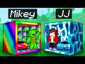 Lagu Mikey RAINBOW vs JJ STORM Tiny Base Inside a Block in Minecraft (Maizen)