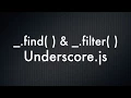Underscore js Series - find
