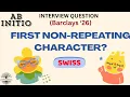 Barclays Find First Non-Repeating Character - Abinitio Interview Qs Solved