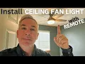 How to Install a Remote Control Ceiling Fan and Light - Hunter Low Profile