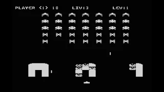 Atari 8-Bit Game Play Space Invaders Episode 2008