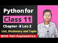 Python for Class 11 Chapter 8 Lecture 2 Vishal Kumar in Hindi