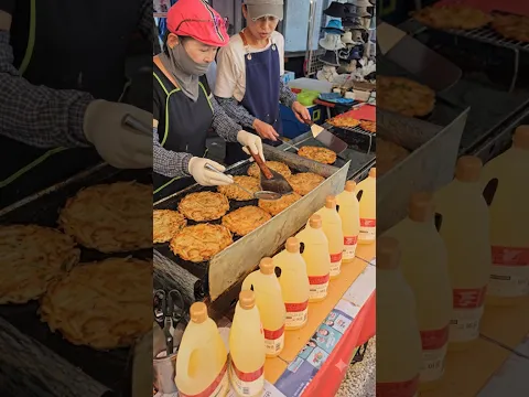 전통 오일장 녹두 빈대떡,감자전 / Mung Bean Pancake, Potato Pancake / korean street food
