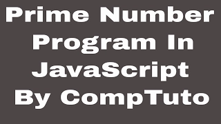 prime number program in javascript using for loop
