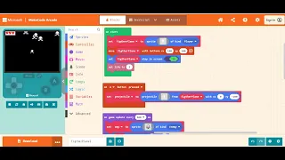 makecode arcade game tutorial space figther