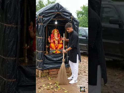 झोपड़ी में गणपति बप्पा की अद्भुत सेवा 🥹🙏#shorts #bhakti #explore #ganesh 🙏🔱