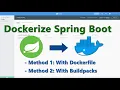 Two Way to Dockerize Your Spring Boot App - A Beginner Docker Tutorial