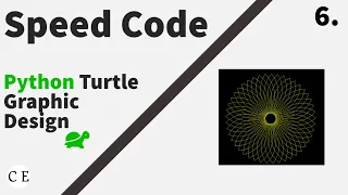 6 Python Turtle Graphic Design - Speed Code Leaf Flower Design