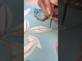 Lagu Bespoke painting for my competition winner! 🦋  #chinoiserie  #paintingvideo #watercolorpainting
