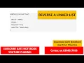 Reverse a Linked List in C Data Structures Quick Easy Explanation